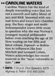 Good Times review of Caroline Waters
